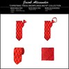 Jacob Alexander Men's Red & Orange Christmas Trees & Snowflakes Regular Length Neck Tie - 2 of 2