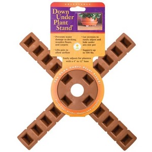 Down Under Decksaver 1 in. H X 12 in. W X 12 in. D Plastic Planter Trivet Terracotta - 1 of 1