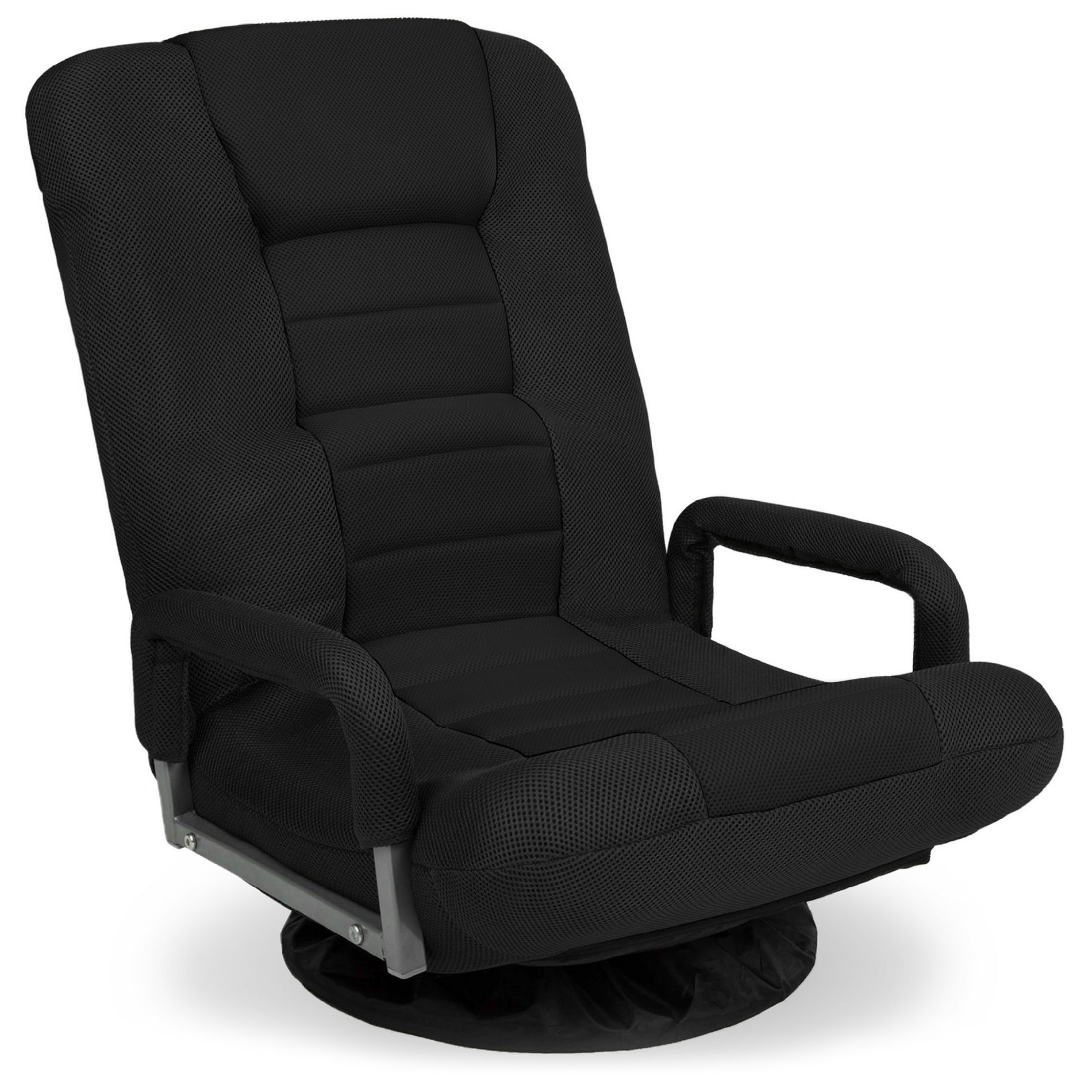 Best Choice Products 360-Degree Swivel Gaming Floor Chair w/ Armrest Handles, Foldable Adjustable Back