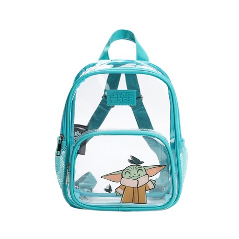 The Mandalorian Star Wars The Mandalorian Grogu & Butterflies Clear 10" Adult Mini Backpack