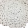 Wrapables Small White Round Crochet Cotton Doily Placemat, Set of 4 - 4 of 4