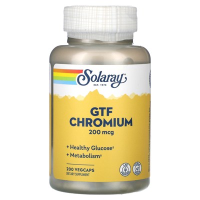 Solaray GTF Chromium, 200 mcg, 200 VegCaps