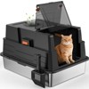 Self-Cleaning Ease Litter Box with Odor Control - Jumbo 28-Inch Covered Box, Flip-Top Lid, Low Entry for Seniors & High Walls to Reduce Scatter - 2 of 4