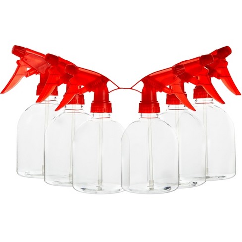 Juvale 6 Pack Empty Plastic Spray Bottles, All-purpose Clear Refillable Red Spray  Bottles For Cleaning Solutions, Dog Training, Hair, Plants (16 Oz) : Target