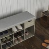 Kumasinova Multifunctional Wood Shoe Rack Bench with Drawer,Entryway Bench with Cushioned Seat, 3-Tier Shoe Bench with Storage for Bedroom,Entryway - 3 of 4