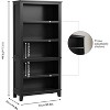 71" Farmhouse Bookcase - 5-Tier Adjustable Shelf, 31.5" Wide with Wooden Legs, Rustic Vintage Style for Living Room & Office - 2 of 4