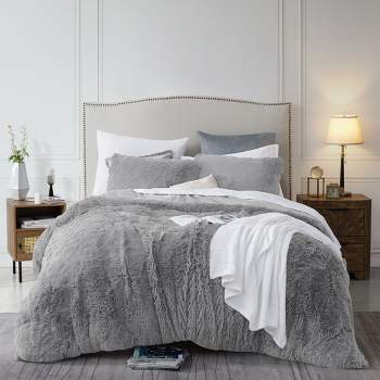 3 Piece Faux Fur Duvet Cover Set Soft and Fluffy Crystal Velvet Bedding by Sweet Home Collection™