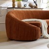 VYNXARIA Modern Design Curved Shaped Sofa Couch for Living Room,Upholstered Fabric 4-Seat Sofa No Need to Assembly Couch for Apartment - 3 of 4