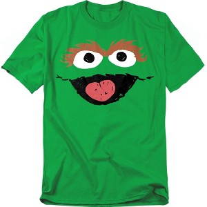 Men's Sesame Street Oscar The Grouch Crayon Sketch T-Shirt - 1 of 4