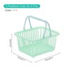 Unique Bargains Plastic Grocery Shopping Toy Storage Mini Decorative Baskets 6.3" x 3.5" x 5.1" 8 Pcs - 2 of 4