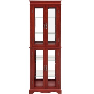 NicBex 70.08 Inch Kitchen Pantry Storage Cabinet with 4 Glass Doors and Light for Dining Room,Bathroom,Kitchen - 1 of 4