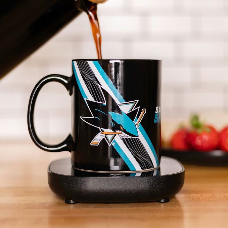 Uncanny Brands NHL San Jose Sharks Logo Mug Warmer Set, 1 of 6