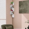 Sorbus 5-Tier Zig Zag Floating Corner Wall Bookshelf Unit – (40" Tall) for Living Room, Bedroom, Office, & More - Space-Saving Storage Solution - 2 of 4