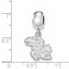 Black Bow Jewelry Sterling Silver Kansas Jayhawks NCAA Bead Charm - 3 of 4
