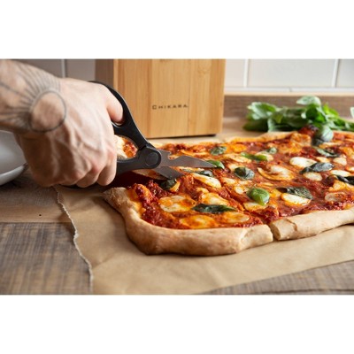 GINSU Bamboo Chikara 8pc Bamboo Block Set: Stainless Steel Knife Set, Comfort-Grip Handle, Rust-Resistant, Hand Wash