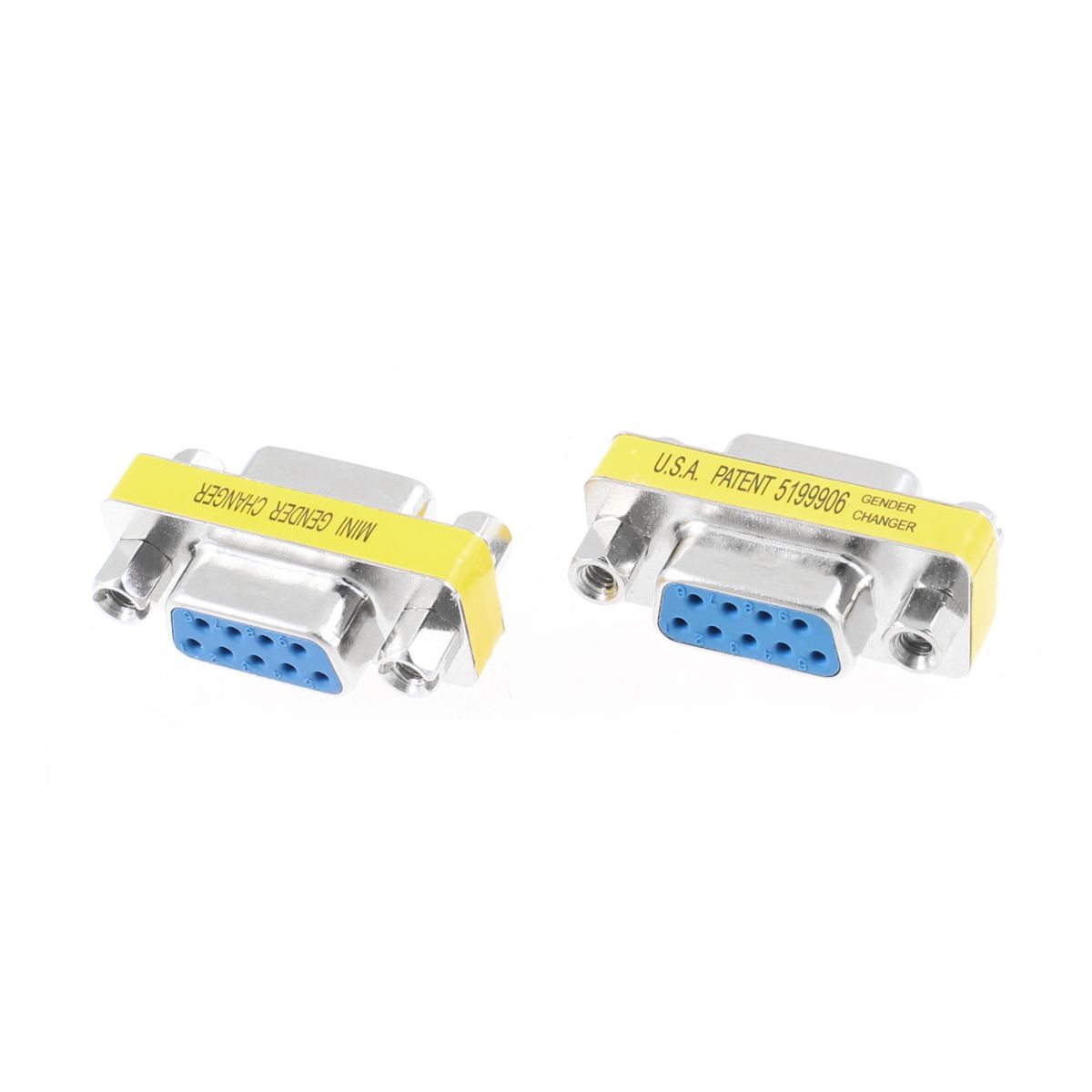 Unique Bargains DB9 Adapter Female Screws Fixed Connector 2 Pcs