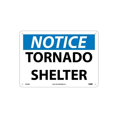 National Marker Notice Signs; Tornado Shelter 10x14 .040 Aluminum ...