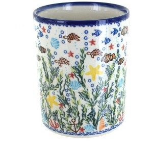 Blue Rose Polish Pottery 382 Vena Utensil Jar - 1 of 1