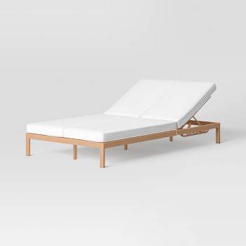 Double Wide Chaise Lounge - Light Brown - Threshold™ designed with Studio McGee