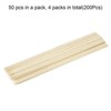 Unique Bargains Bamboo Barbecue Skewers Sticks Natural Wooden Cocktail Picks 200 Pcs - 3 of 4