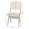 Buylateral Set of 2 Valentina Modern Rattan Solid Wood Dining Chair Light Walnut - 3 of 4