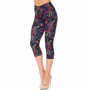 VERSAILLES PAISLEY PRINT CAPRIS / PANTS MULTI COLOR STRETCH