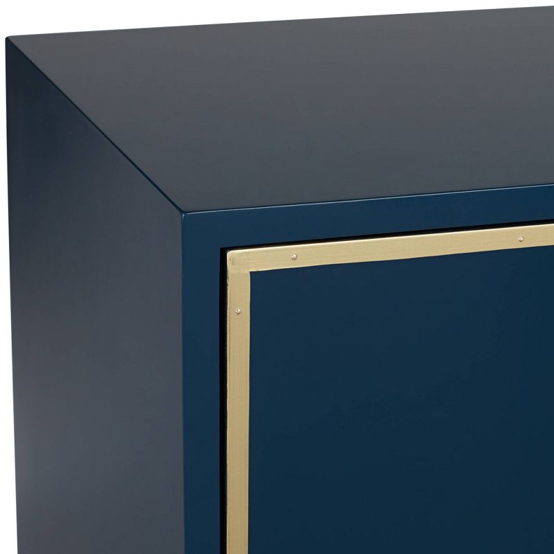 55 Downing Street Tarim 35 3/4" Wide Blue and Gold 2-Door Accent Cabinet, 3 of 10