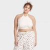 Women's High Neck Crochet Lace Bralette - Colsie™ - 3 of 3