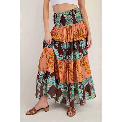 Women's Tiered Maxi Skirt - ee:some