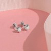 Girls' Simulated Opal Birthstone Screw Back Sterling Silver Earrings - In Season Jewelry - 4 of 4