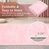 Washable rug. Modern solid-color, non-slip. Non-shedding, low-pile, foldable. Contemporary minimalist. For living/dining/bedrooms - 4 of 4