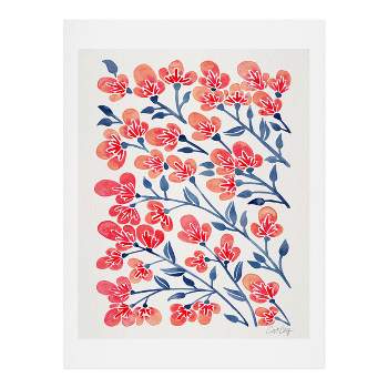Cat Coquillette Pink Cherry Blossoms Wall Art Print Pink - society6