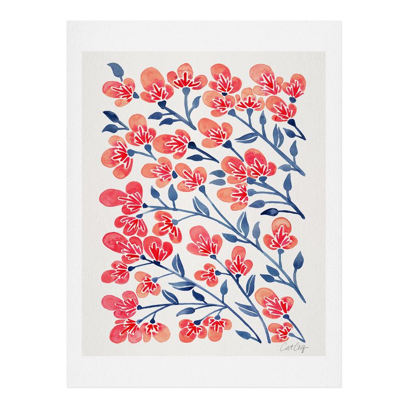 Cat Coquillette Pink Cherry Blossoms Wall Art Print Pink - society6, 1 of 4