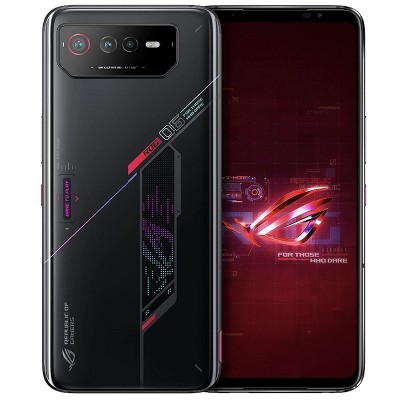 ASUS ROG Phone 6, 6.78” FHD+ 2448x1080 165Hz, 50MP/13MP/5MP Triple Camera,  12GB, 256GB, 5G LTE Unlocked, Phantom Black, US Version, AI2201-12G256G-BK