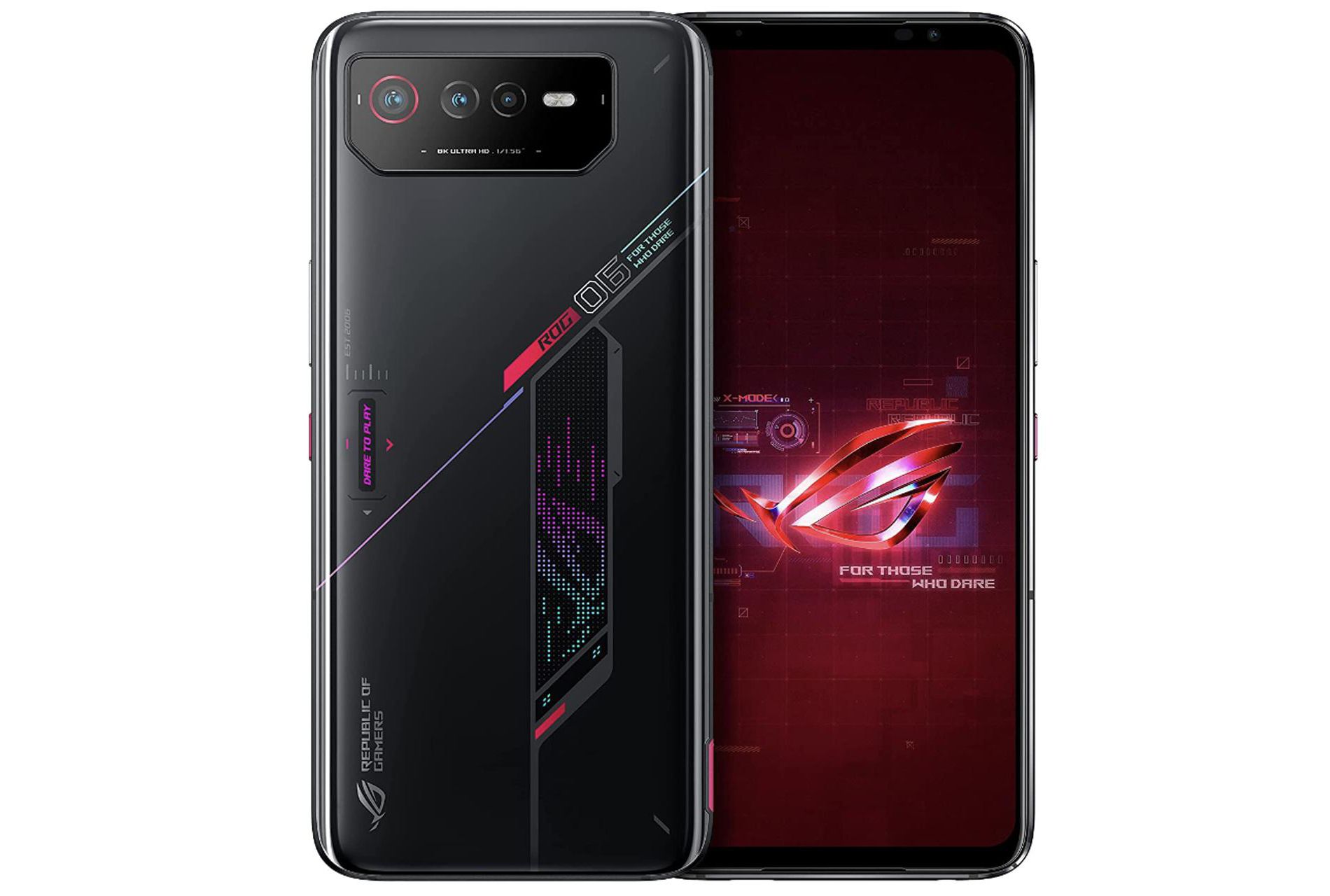 ASUS ROG Phone 6, 6.78” FHD+ 2448x1080 165Hz, 50MP/13MP/5MP Triple Camera, 16GB, 512GB, 5G LTE Unlocked, Phantom Black, US Version, AI2201-16G512G-BK
