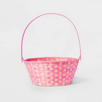 11" Bamboo Pink Easter Basket - Spritz™