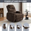 GustoWave Power Lift Recliner Chair for Adult, Massage & Heat, Side Pockets, 2 Cup Holders for Living Room, Striped Corduroy - 4 of 4