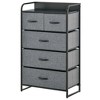 NicBex Drawer Dresser Horizontal Tower Cabinet Organizer Unit Chest of Drawers Easy Pull Fabric Bins with Metal Frame for Hallway - 4 of 4