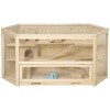 LAOTIES 45" Wooden Hamster Cage,3 Tier Small Animal Habitat with Tray,Ladders,Huts,Seesaws,Water Bottle - 2 of 4