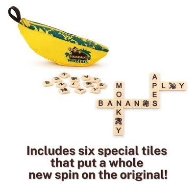 Bananagrams Wild Tiles Yellow Portable Word Game Set