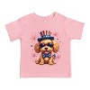 The Juniper Shop Patriotic Fluffy Dog Toddler Short Sleeve Tee - 2T - Pink - 2 of 4