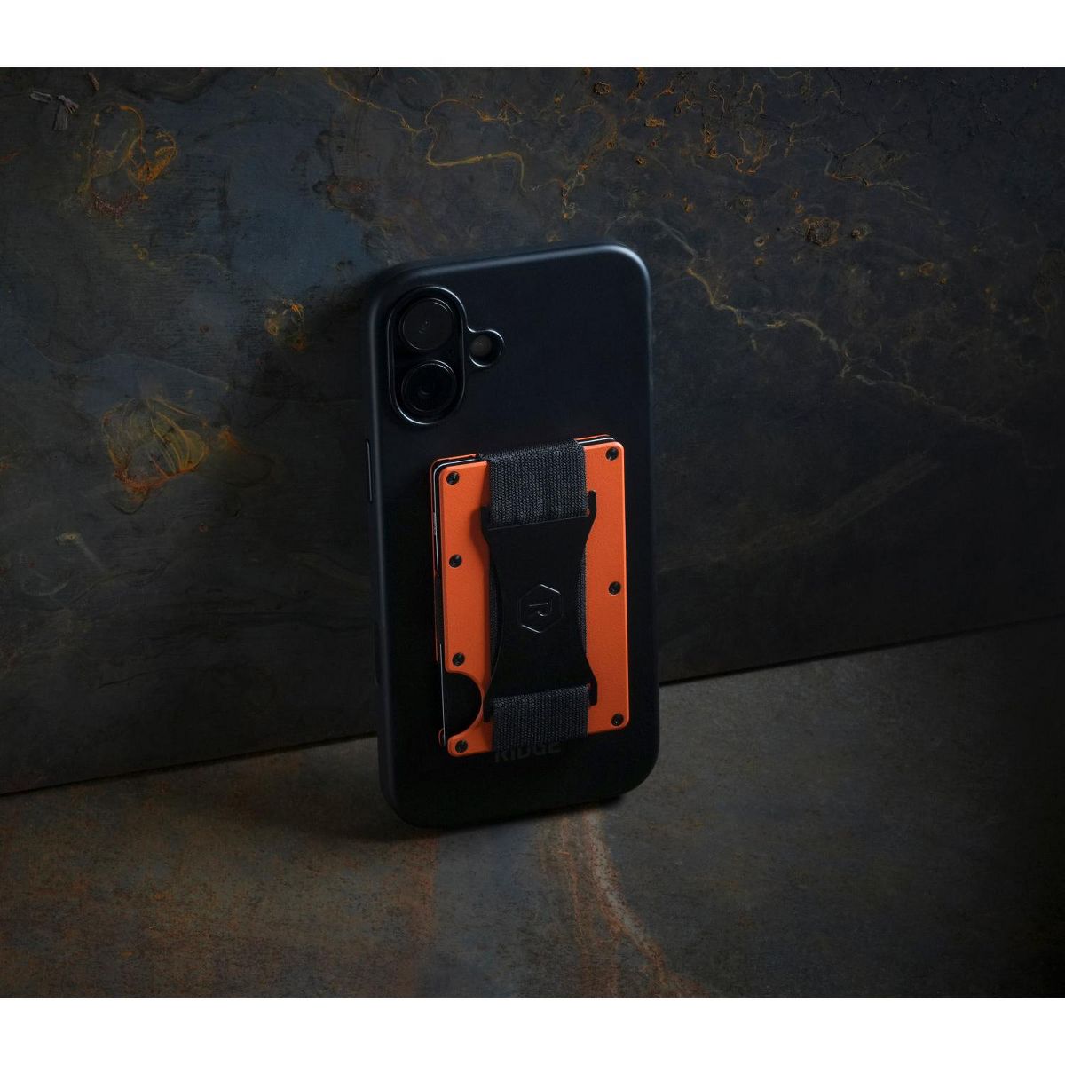 Ridge Wallet for Magsafe - Basecamp Orange - Cash Strap - thumbnail 5