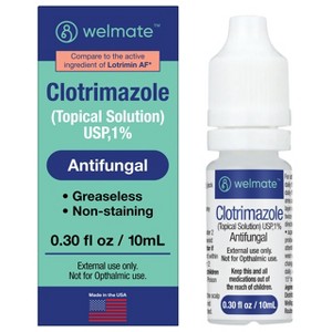 WELMATE Clotrimazole 1% Antifungal Topical Solution, 0.33oz 2pk - 1 of 4