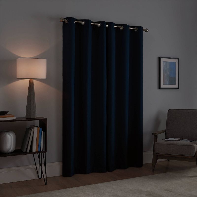 Set of 2 Talisa Absolute Zero and Draft Blocker Blackout Curtain Panels - Eclipse, 5 of 12