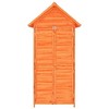 vidaXL Garden Tool Storage Shed - Outdoor Organizer - Brown Pine - 68.9" H - 4 of 4