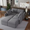 Oversized U-Shaped Sectional Sofa with Storage & Convertible Chaise, Removable Chenille Cover for Living Room or Office - 2 of 4