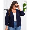 YESFASHION Womens Plus Size Summer Cardigan 3/4 Length Sleeve Sweaters Lightweight Casual Knitted Open Front Cardigans - 3 of 4