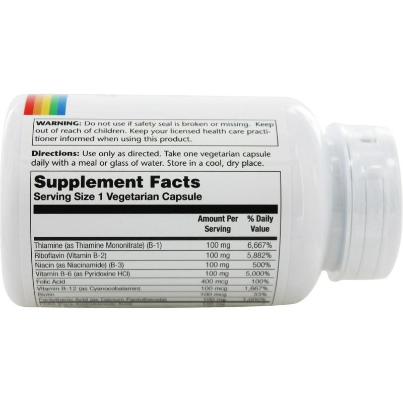 Solaray Vitamin B-Complex 100 mg Capsule 100ct, 2 of 4