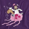 Spongebob Sandy Rides The Jellyfish Adult T-Shirt Purple - 2 of 4