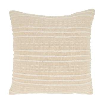 20"x20" Oversize Modern Touch Striped Down Filled Square Throw Pillow - Saro Lifestyle